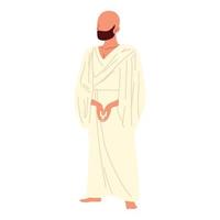 muslim bald man vector