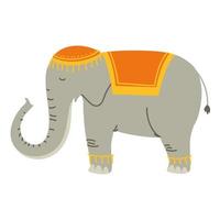 elefante con adorno vector
