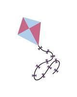 kite toy funny icon isolated and flat image vector