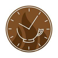 cup of coffee in clock vector