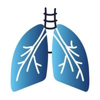 pulmones sanos respirando vector