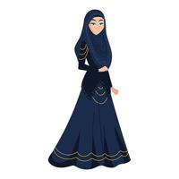 elegante novia árabe vector