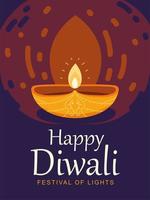 happy diwali lights festive vector