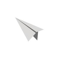 avión de papel, creatividad, icono, aislado, y, plano, imagen vector