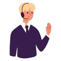 man using headset vector