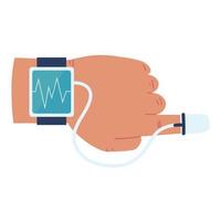 smartwatch with health app vector