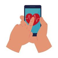 smartphone health condition monitoring vector