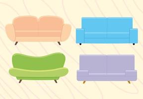 set of sofa vector