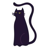 black cat feline vector