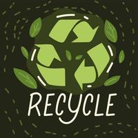 símbolo de reciclaje ecológico vector