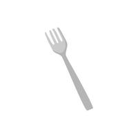 tenedor, cubiertos, utensilio, cocina, icono, aislado, imagen vector