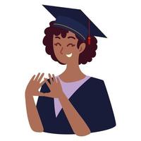 celebrating graduate woman vector