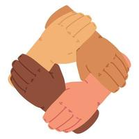 diversity united hands vector