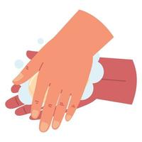 washing hands with soap vector