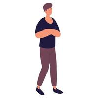 man standing with crossed arms vector