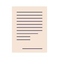 paperwork with lines vector