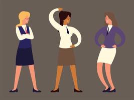 conjunto de mujeres de negocios vector