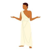 personajes de hombre vistiendo telas de ihram vector