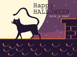 halloween greeting card vector