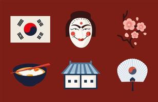 icon set korean vector