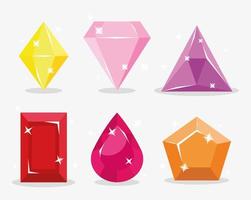 bundle of fantasy gems vector