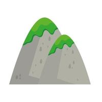 montañas con pasto vector