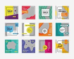 twelve commercial templates vector