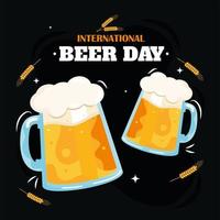 Beer day banner vector