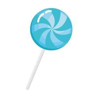 blue lollipop candy vector