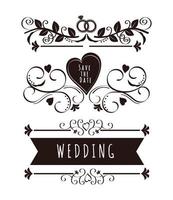 Wedding banners collection vector