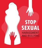 sexual harassment poster vector