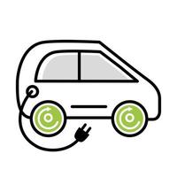 electric car icon vector