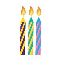 Happy birthday candles vector