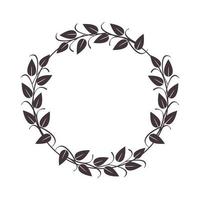 corona de laurel circular vector