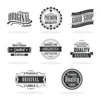 Premium quality labels group vector