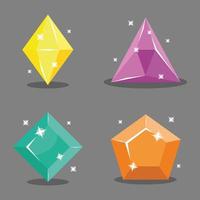 conjunto de iconos gemas vector