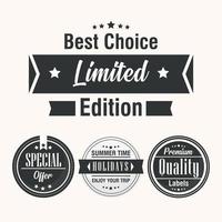 Premium quality labels icon set vector