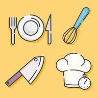 Cooking icon set vector