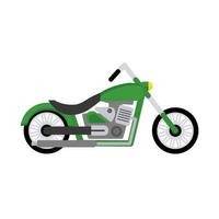 green chopper motorcycle vector