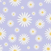 pattern with flowers of daisy vector