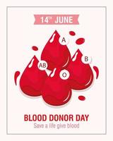 blood donor day poster vector