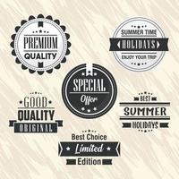 Premium quality labels set vector