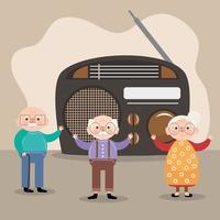 three old persons vector