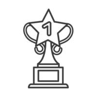 Winner star trophy vector