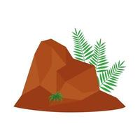 terrain and leafs vector