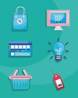 Ecommerce symbol collection vector