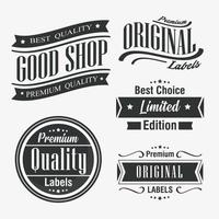 Premium quality labels symbol set vector