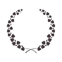 crossed laurel wreath vector