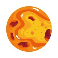 orange videogame planet vector
