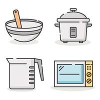 Cooking icon group vector